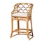 Bali & Pari Veneto Modern Bohemian Light Honey and Dark Brown Rattan Bar Stool 243-13576-ZORO - alternate 1